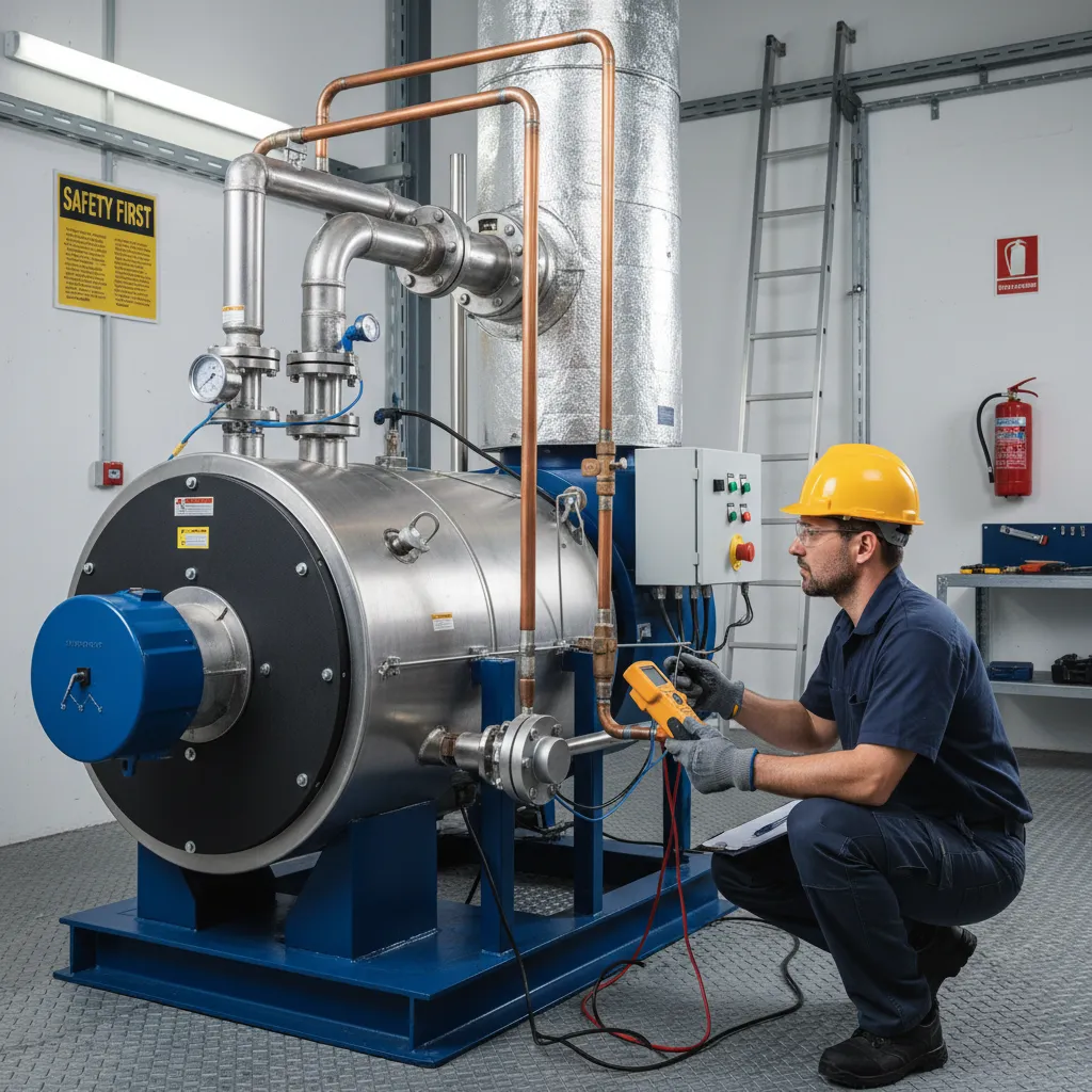 Boiler installation final safety check