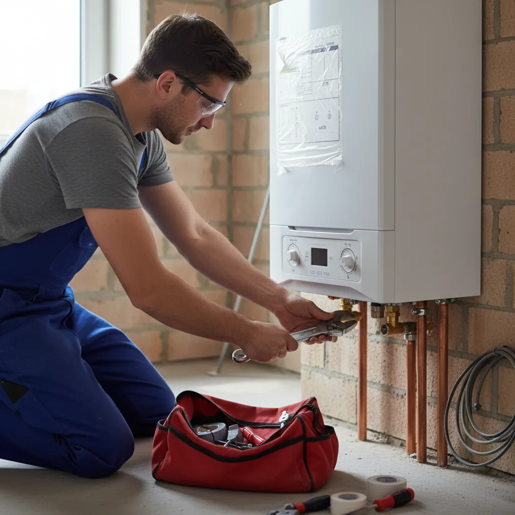 Connecting water supply to boiler